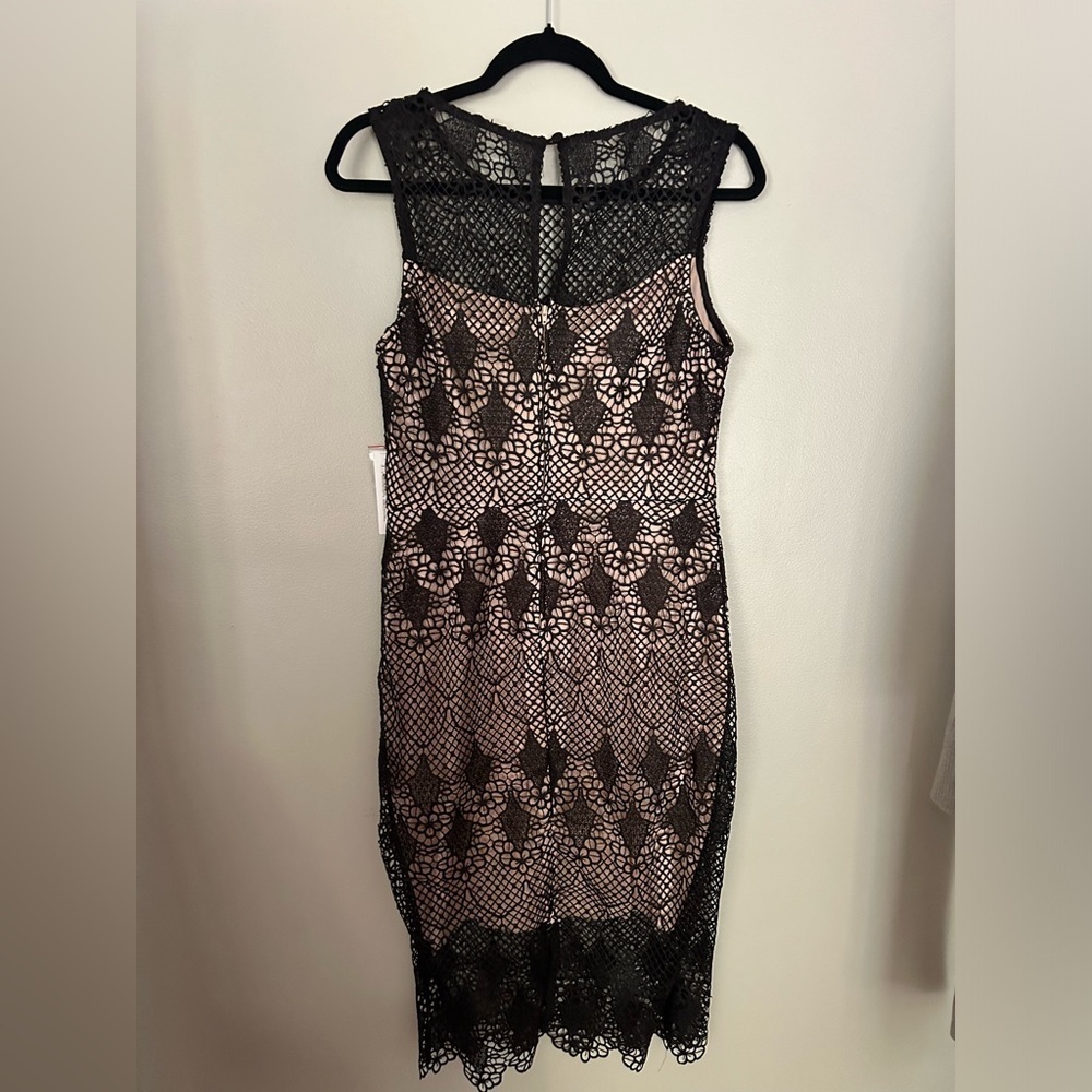 Bisou Bisou Black Lace Whimsygoth Dress Nude Lining Romantic Feminine 10 - Picture 2 of 10